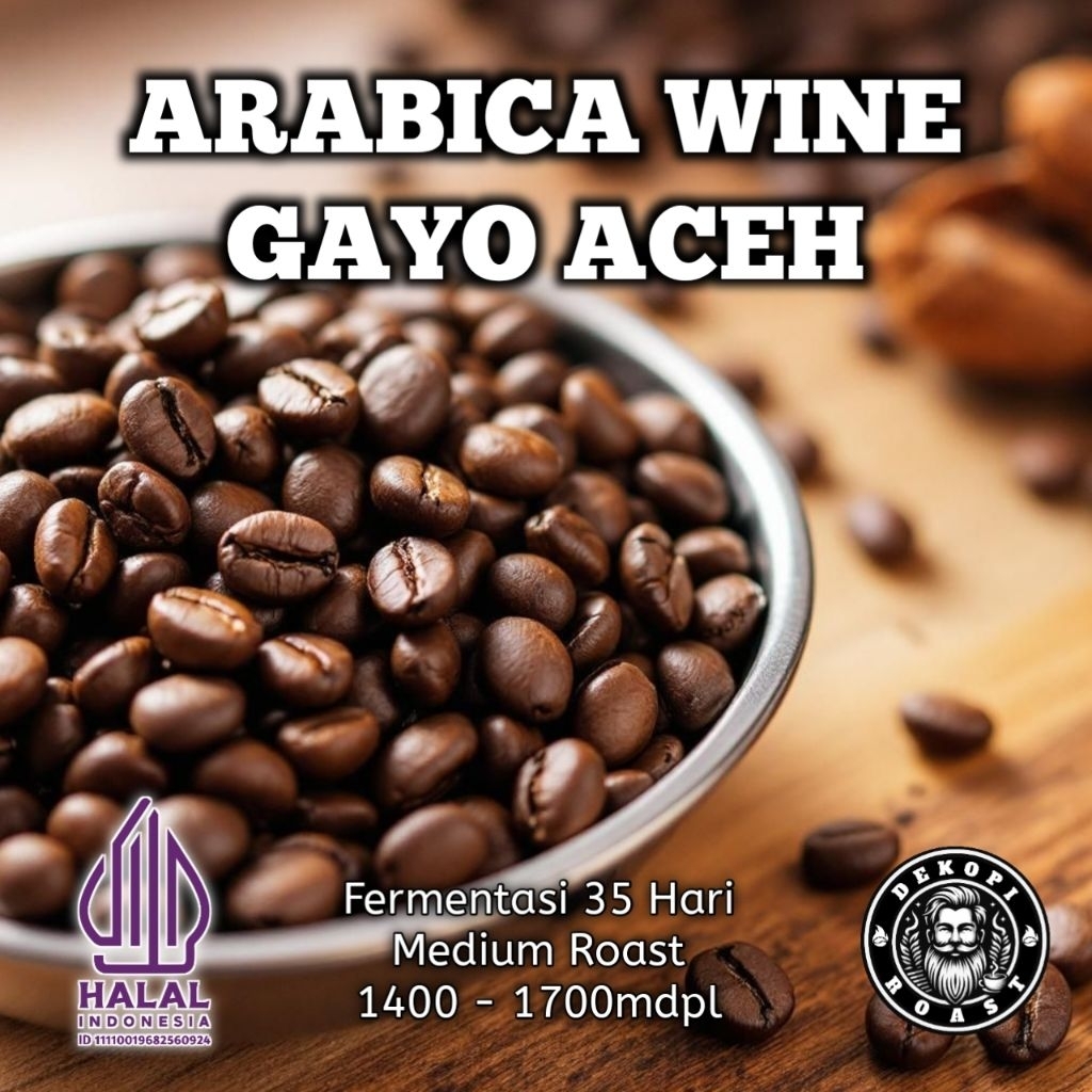 

Biji Bubuk Kopi Gayo Wine Arabika Aceh Strong Arabica Wine Gayo Aceh Dekopi Roast Aceh