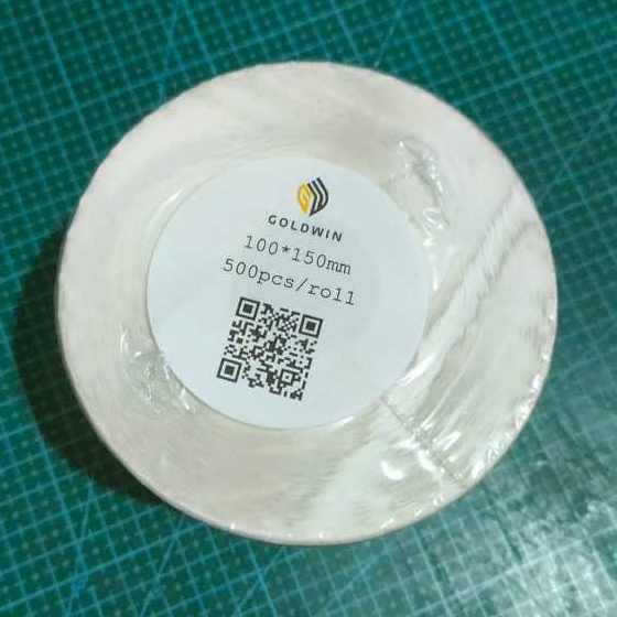 

Kertas Thermal Label Goldwin 100x150mm isi 500pcs