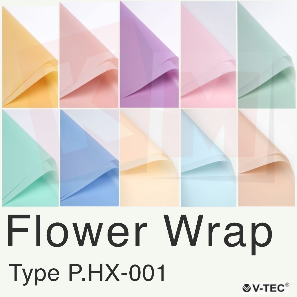 

[20 Lembar] Flower Wrap Paper V-TEC P.HX-001 / Flower Wrapping Cellophane Kertas Buket Bunga / 58x58 cm