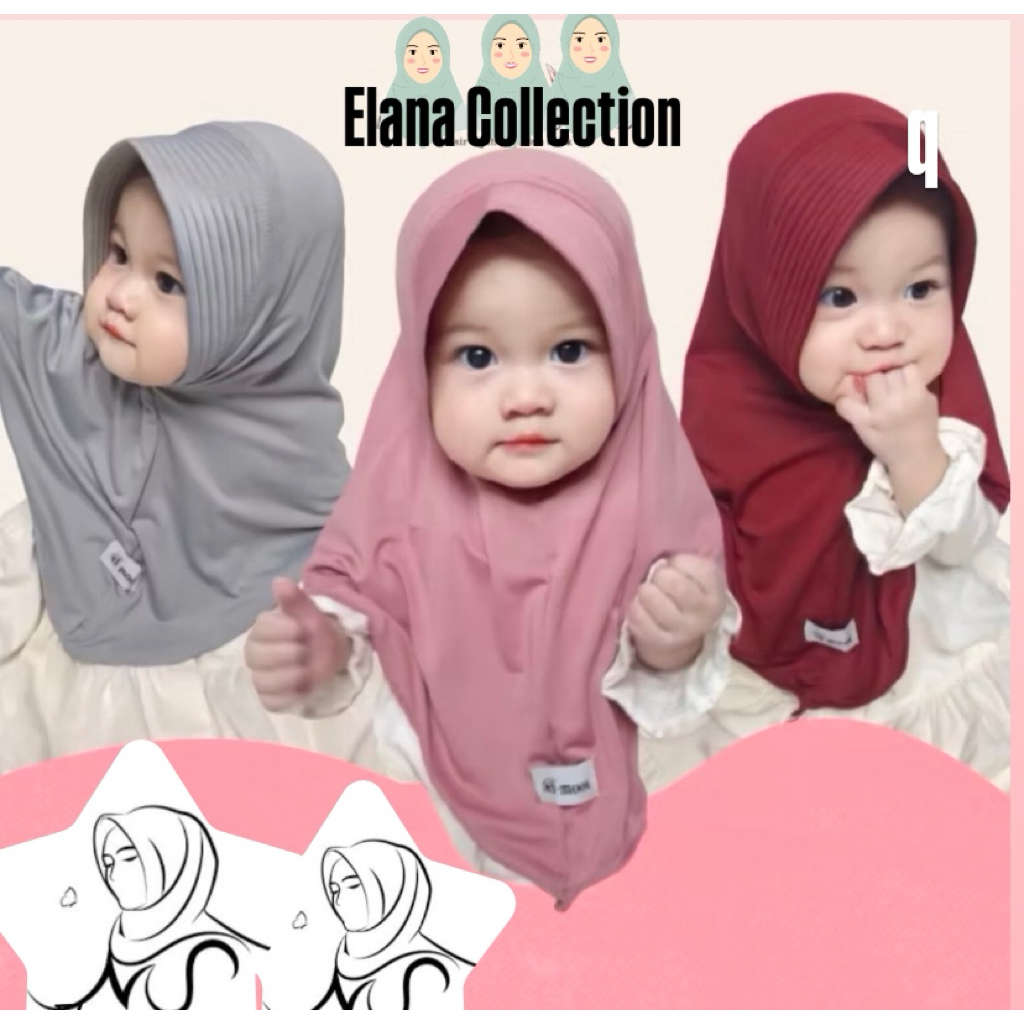 Hijab anak bayi 1-3 tahun kerudung anak pet kerudung kerudung bergo anak bayi