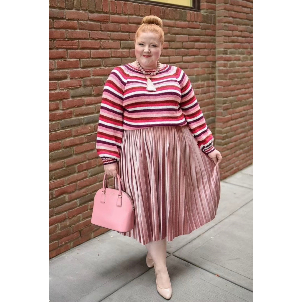 Rok Plisket Bludru Super Jumbo Midi 7/8 - Rok Bludru Dewasa Bahan Velvet Super Jumbo BB 100 KG