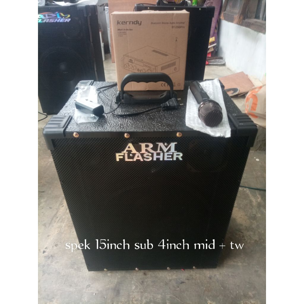 speaker karaoke bluetooth 15inc homemade, speaker meeting rakitan custom