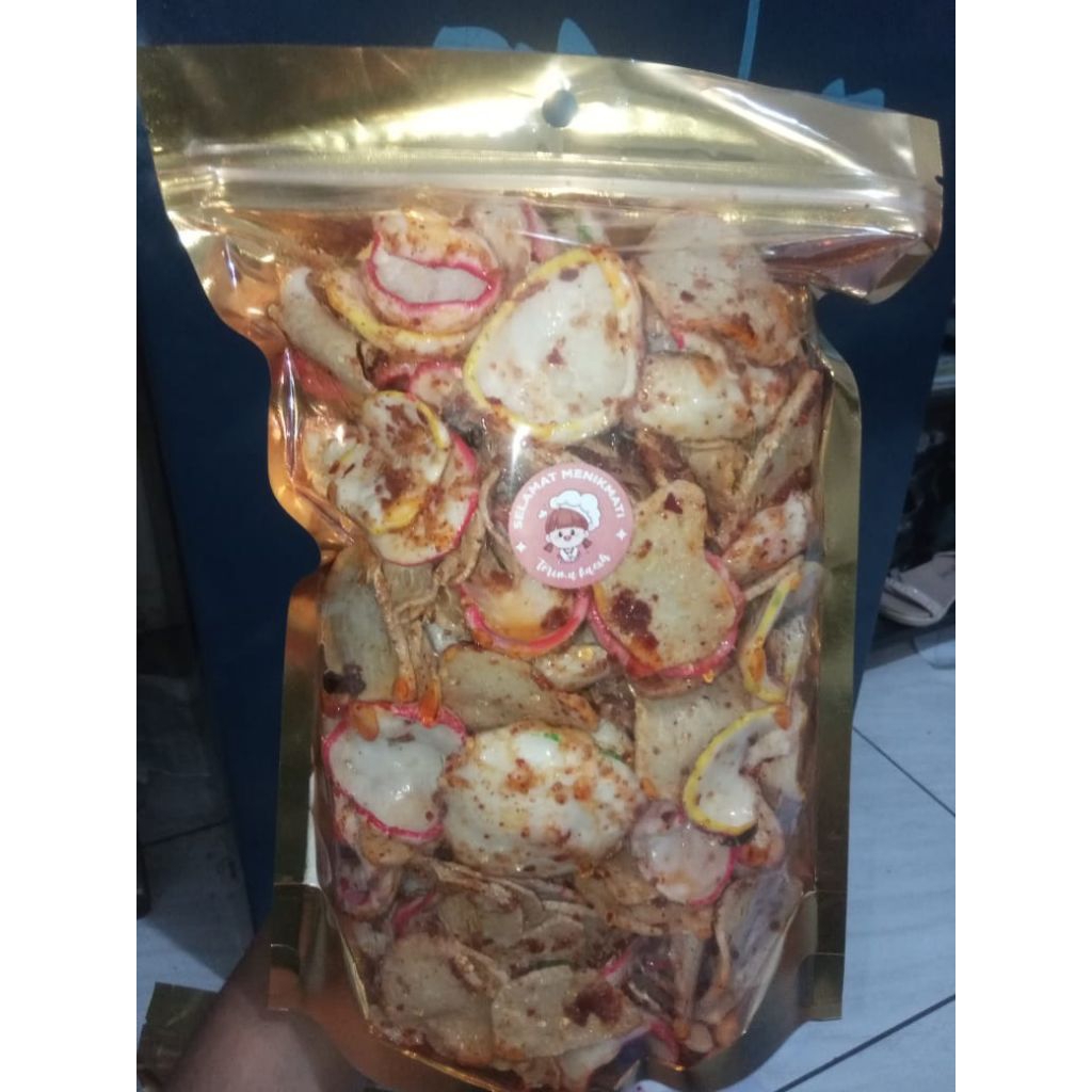 

kerupuk seblak basreng mix kerupuk bantat,.pedas manis wangi daun jeruk