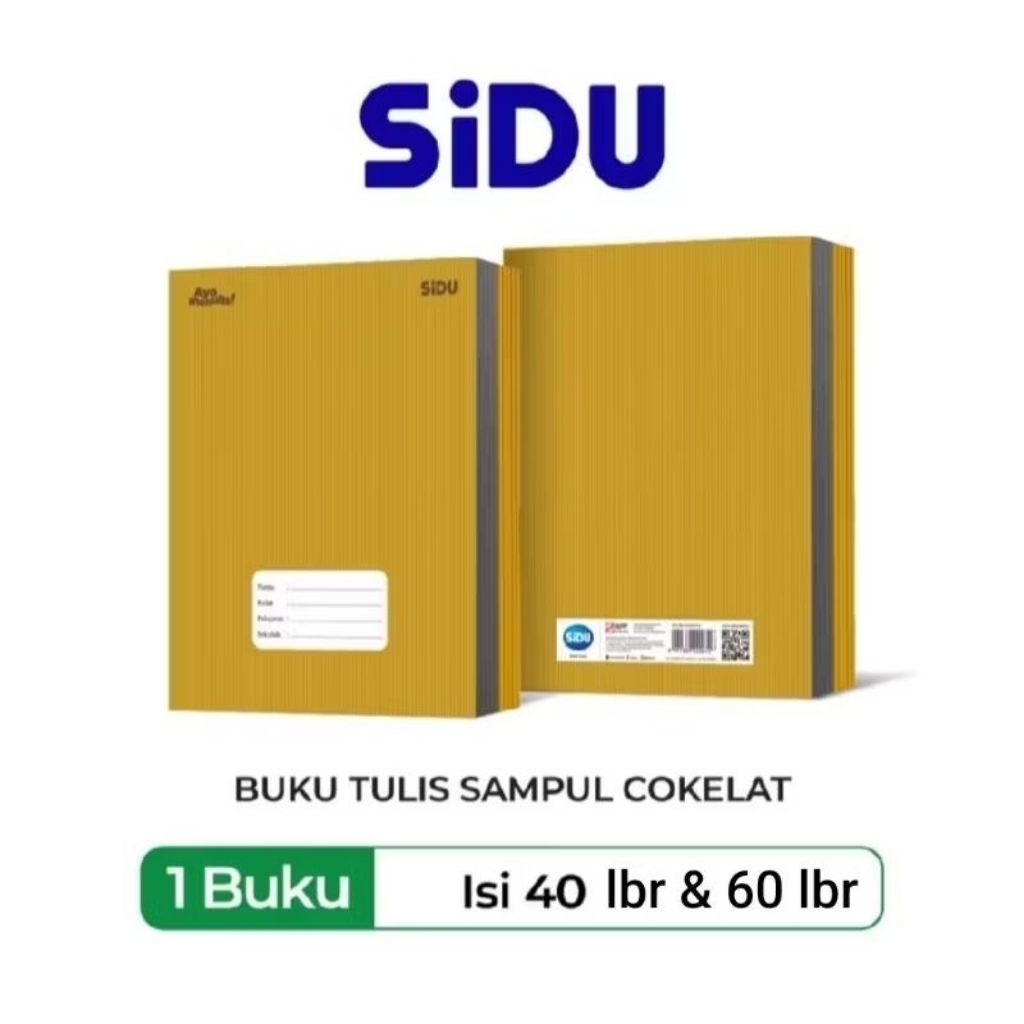 

BUKU TULIS SIDU COVER SAMPUL NAMA ISI 40 & 60 LEMBAR PER PACK ISI 10 BUKU