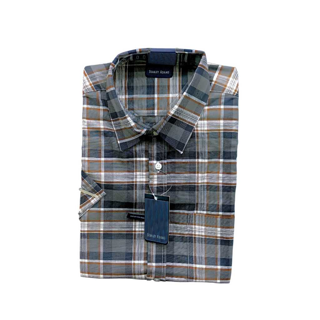 Kemeja Pria Stanley Adam Original Formal Kerja  Kantor Lengan Pendek