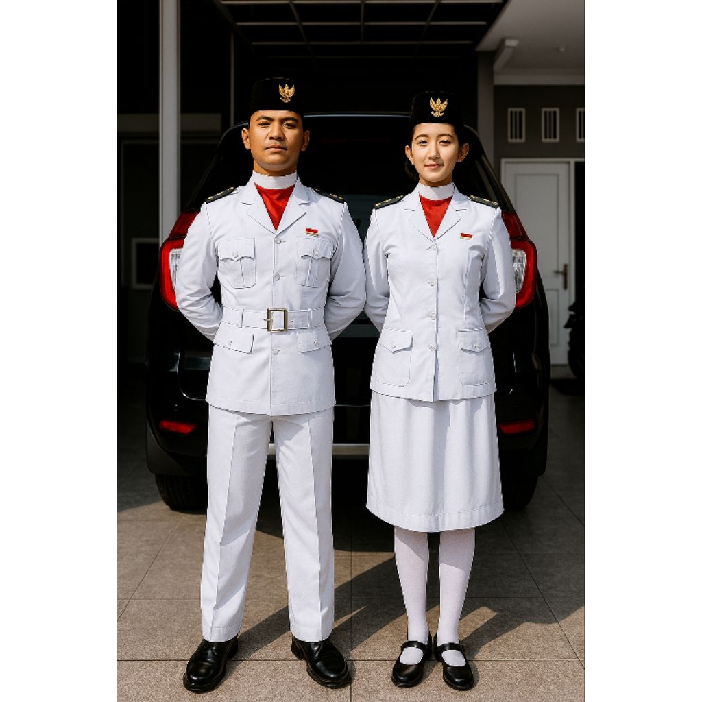 Seragam PDU paskibra pria dan wanita full accessories / Baju dan celana pdu paskibra pria full acces