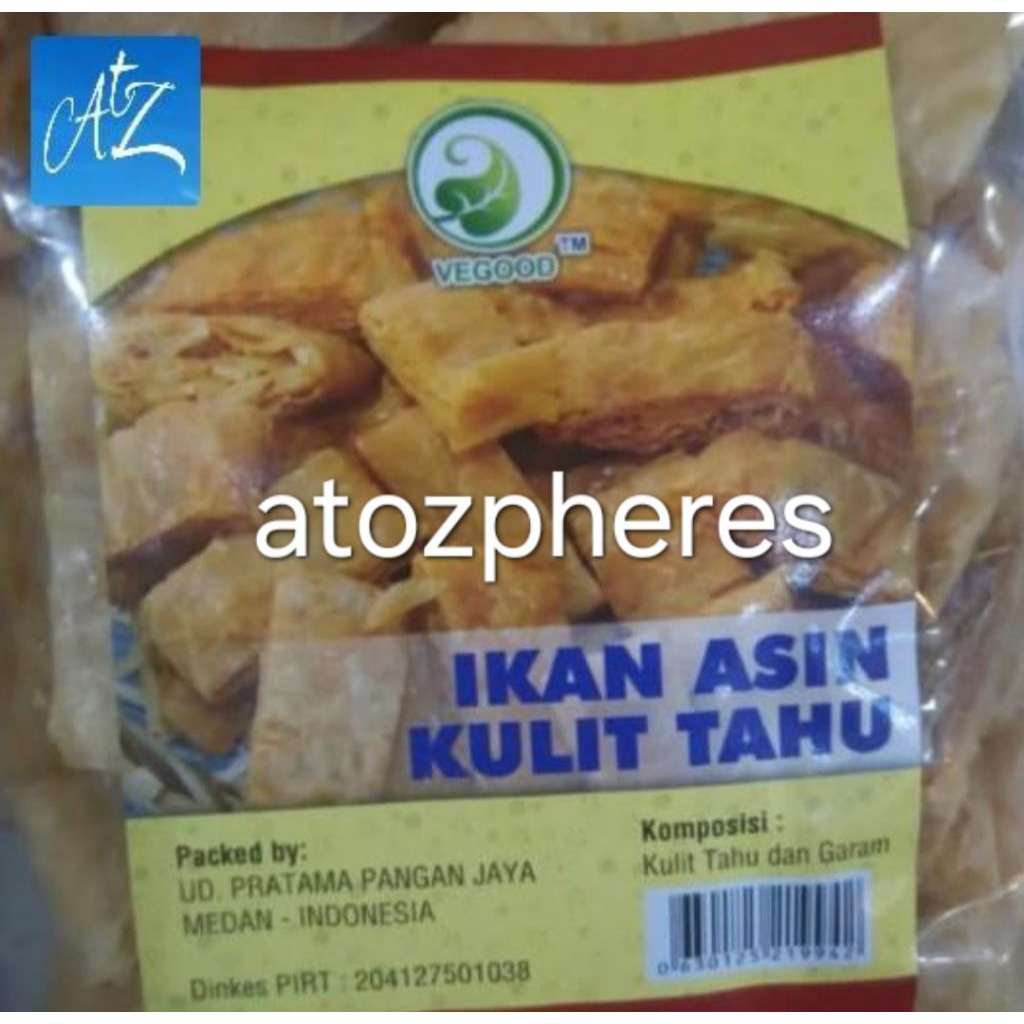 

Ikan asin kulit kembang tahu nabati vege vegan vegetarian analog salted salty fish beancurd bean curd