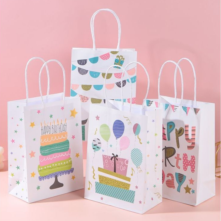 

Paper Bag Happy Birthday Kantong Kertas Goodie Bag Snack Ulang Tahun