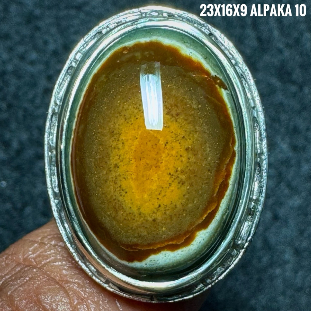 Cincin Batu Akik Natural Jasper Mata