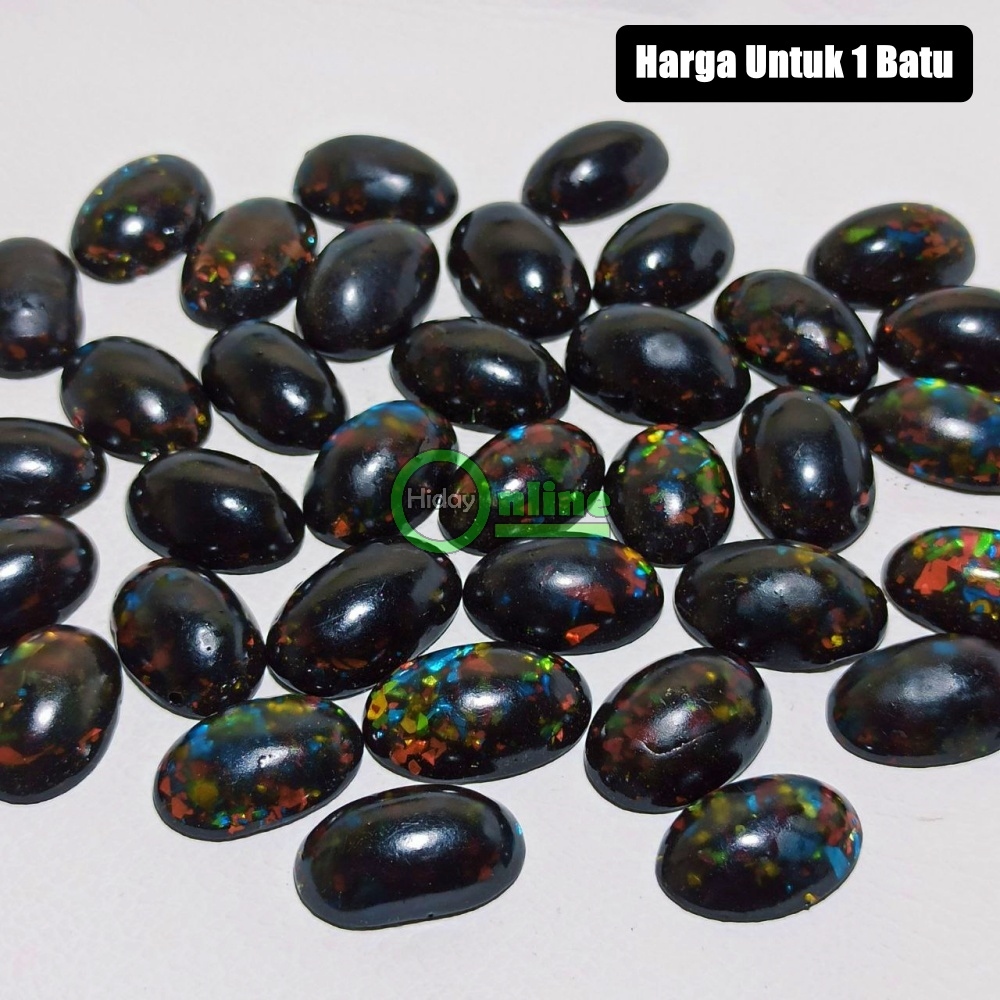 BATU KALIMAYA BLACK OPAL JUMBO RESIN ABSTRAK REJECT