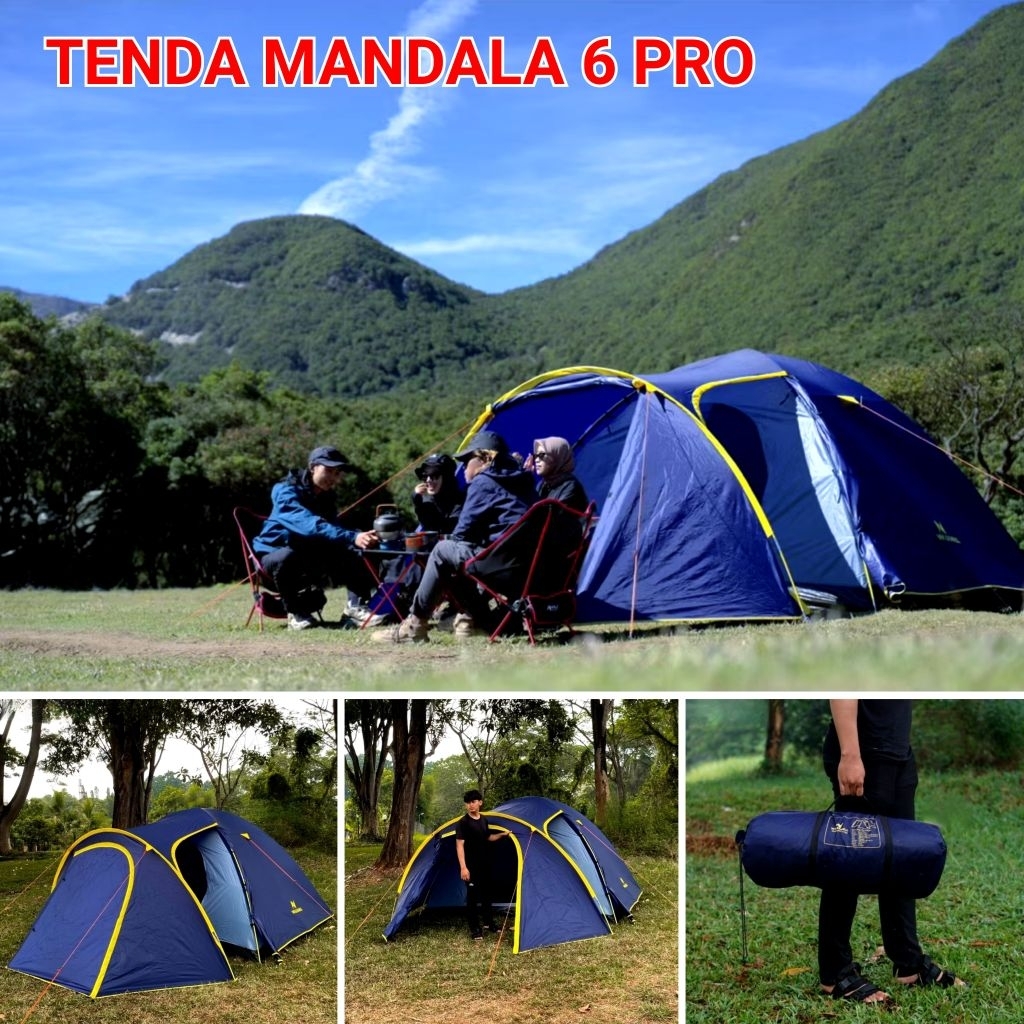 Tenda Double Layer Waterproof Kapasitas 6 orang