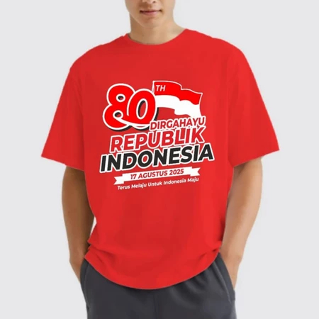 Kaos Kemerdekaan 17 Agustus | Kaos Hut Ri Ke 80 | Kaos 17 Agustusan 2025 | Kaos Kemerdekaan