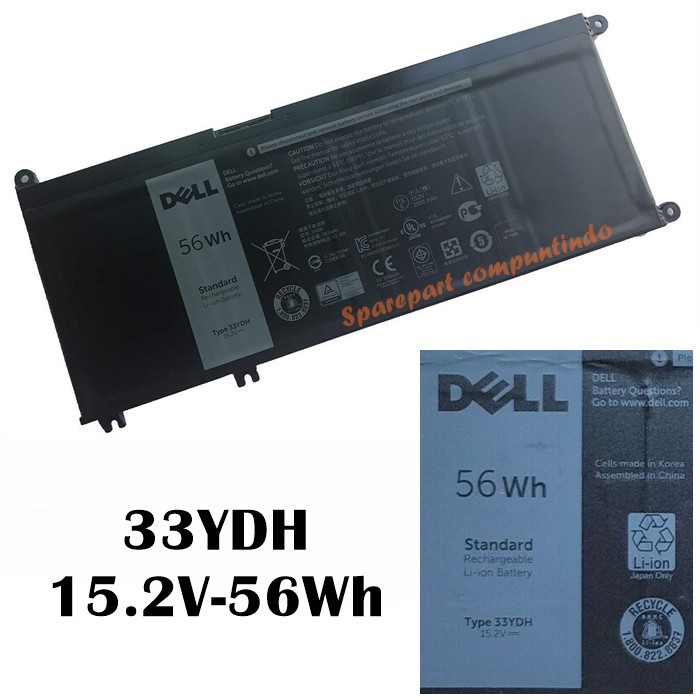 Original Battery Baterai Dell Latitude 3490 33YDH Intel Core i5 Series
