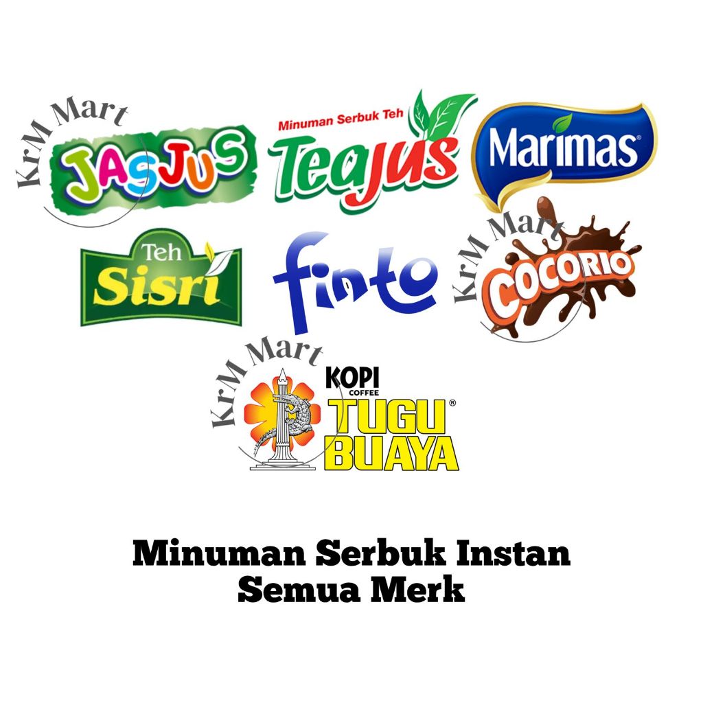 

Minuman Serbuk Instan semua merk 1 renteng renceng isi 10 sachet Tugu Buaya Marimas Chocorio Cocorio Jasjus Finto Teajus Tea Teh Sisri Jas Jus