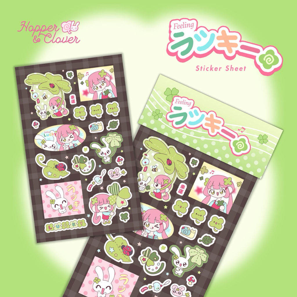 

HOPPER & CLOVER | Feeling Lucky sticker sheet
