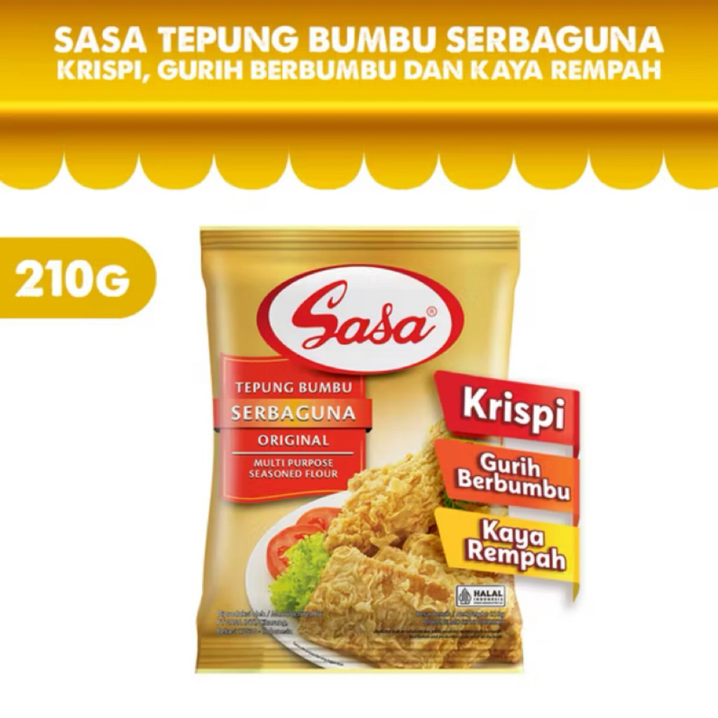 

Sasa Tepung Bumbu Serbaguna Original 210g – Krispi, Gurih, Kaya Rempah
