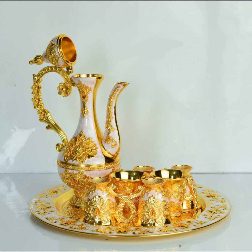 Teko Arab Aladin Set Gold Warna Emas Ornament | Satu Set Lengkap Teko Aladin  Mewah Khas Arab | Teko