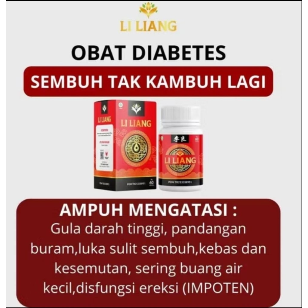 

Li liang original isi 60 kapsul terbukti ampuh mengobati diabetes atau kencing manis
