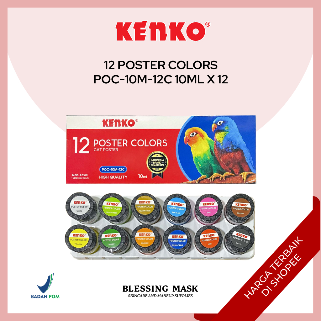 

Kenko Water Color 12 Warna | Cat Poster 6 x 12ml