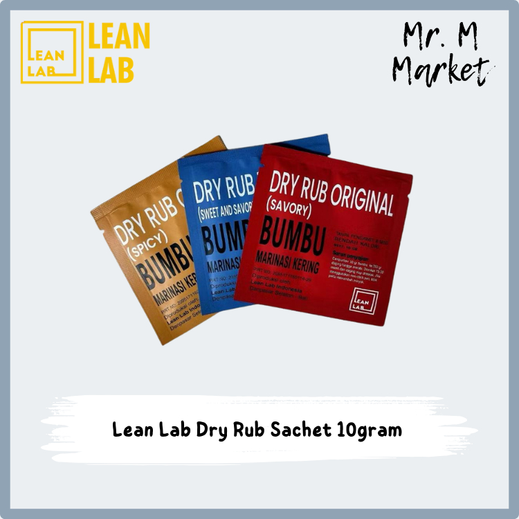 

Bumbu Masak Lean Lab Dryrub Sachet 10g Original Blend and Spicy (Cajun)