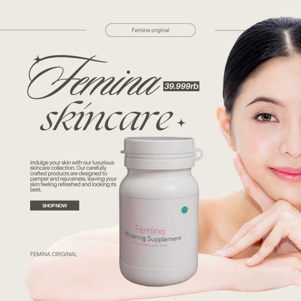 Femina Supplement Whitening Original Memutihkan 10× Lebih Cepat