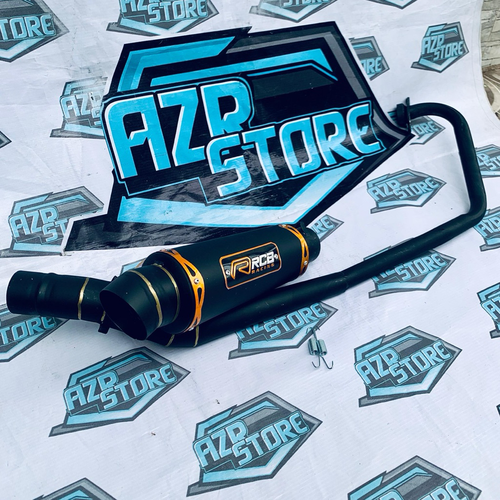 knalpot racing RCB corong hitam SATRIA Fu motor bebek
