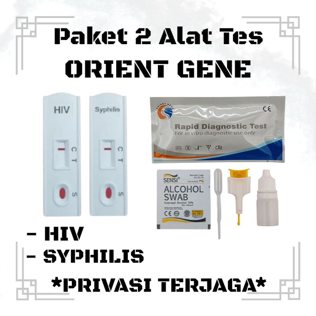 PROMO PAKET 2 SET ALAT TES HIV + SYPHILIS ALAT TES HIV SYPHILIS