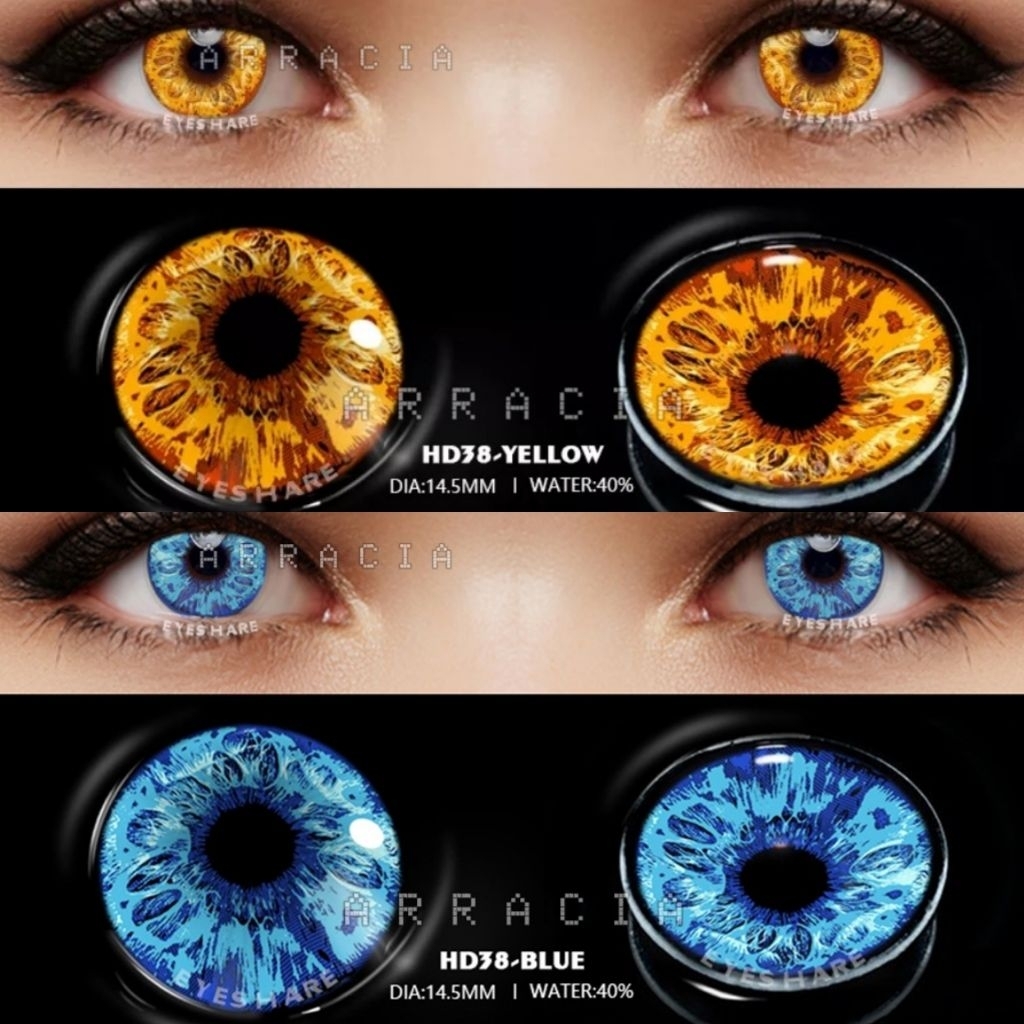 READY STOCK Softlens Lensa Kontak Contact Lens 14,5 mm Lenses Cosplay Warna Eyeshare Comic Party Hal