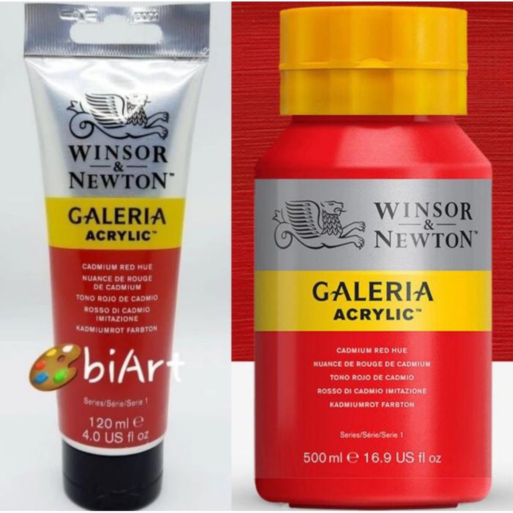 

Cat Akrilik Galeria Acrylic Colour 500ml / 120ml Cadmium Red Hue Winsor & Newton