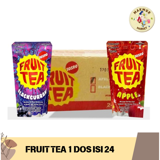 

[Grosir!!] Fruit Tea Pouch 200ml 1 Dus Isi 24 Pcs - Grosir Teh Nikmat Segar Lebaran Fruity Termurah Diskon