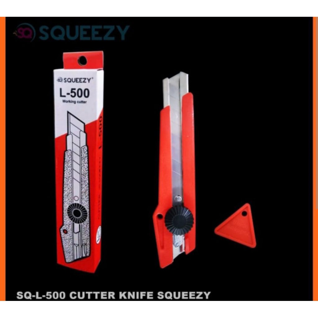 

CUTTER SQUEEZY L500/pisau cutter BESAR ADA SAVETY LOCK 1PCS