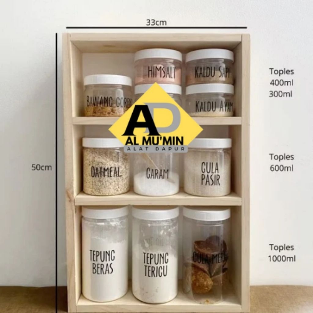 #Rak Bumbu 3 Susun# RAK TEMPAT BUMBU DAPUR DARI KAYU
