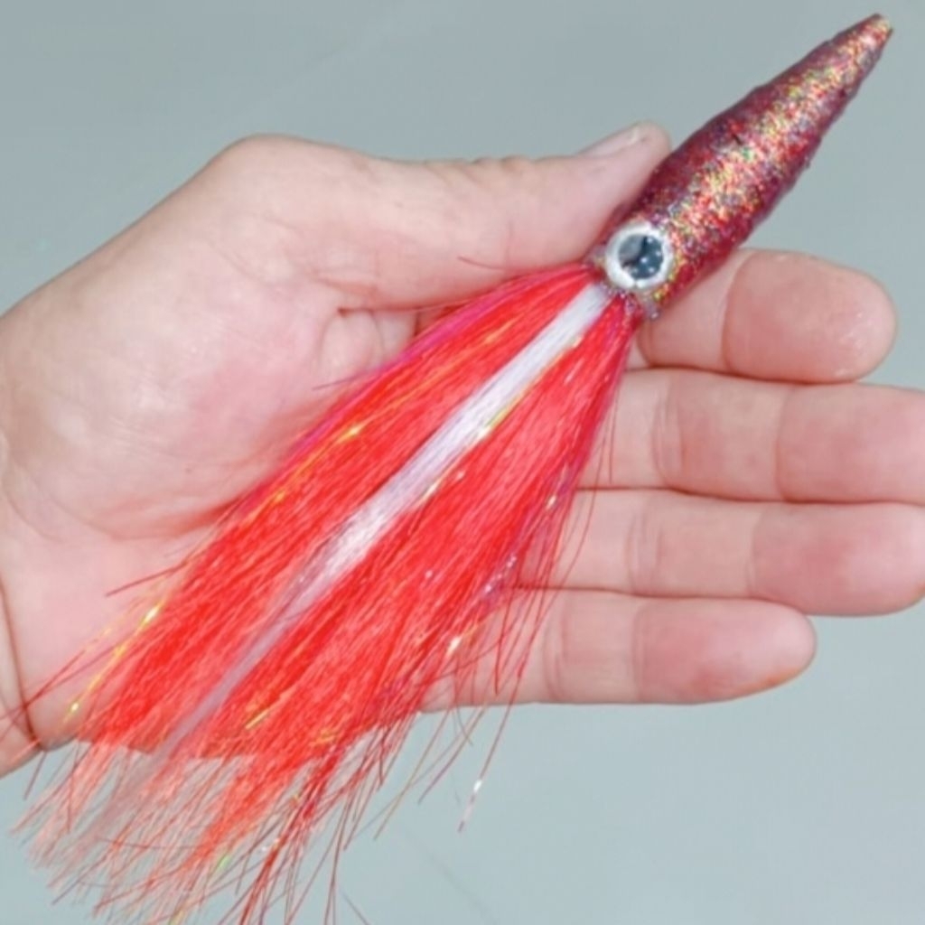 Umpan Cumi Serat Sutra dan cumi Karet assist hook, Umpan Cumi GID  - bisa Umpan Metal Jig umpan cumi