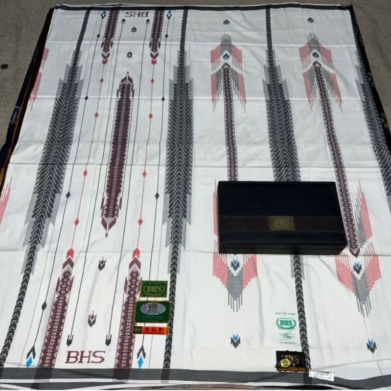 Sarung BHS Spunsilk SGF Gold Lawas Putih Bersih Full Sutra Spunsilk Jahitan Tengah ATBM Limited