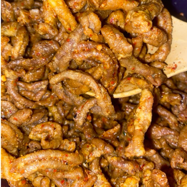 Usus Ayam Crispy Pedas Daun Jeruk | Usus Ayam Crispy 1 KG | Usus Ayam Crispy Bos Crispy Bandung