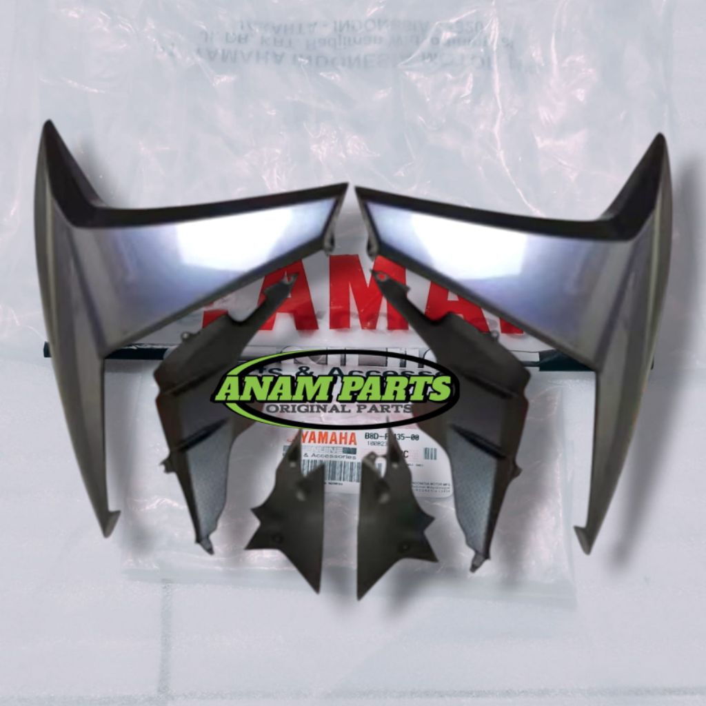 COVER SAYAP TANGKI SET NEW VIXION NVA 2015-2016 ABU GLOSY ORIGINAL YGP MERAH 6 PC