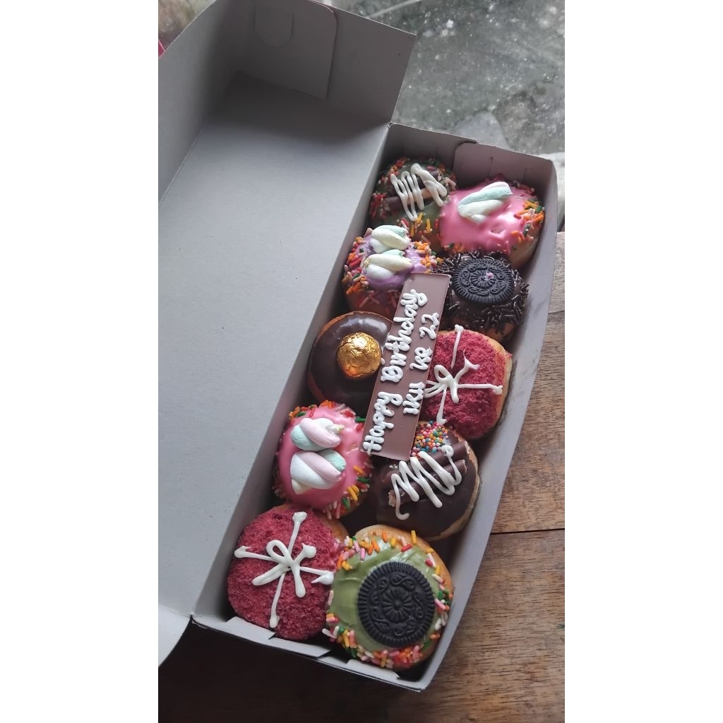 Donat mini ucapan isi 10