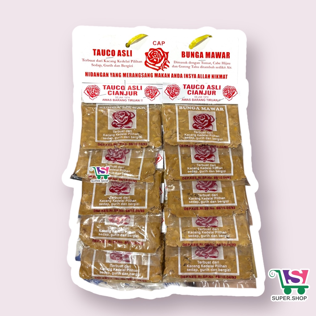 

Tauco Asli Cianjur Cap Bunga Mawar Bumbu Masak Instan (isi 10 pcs)