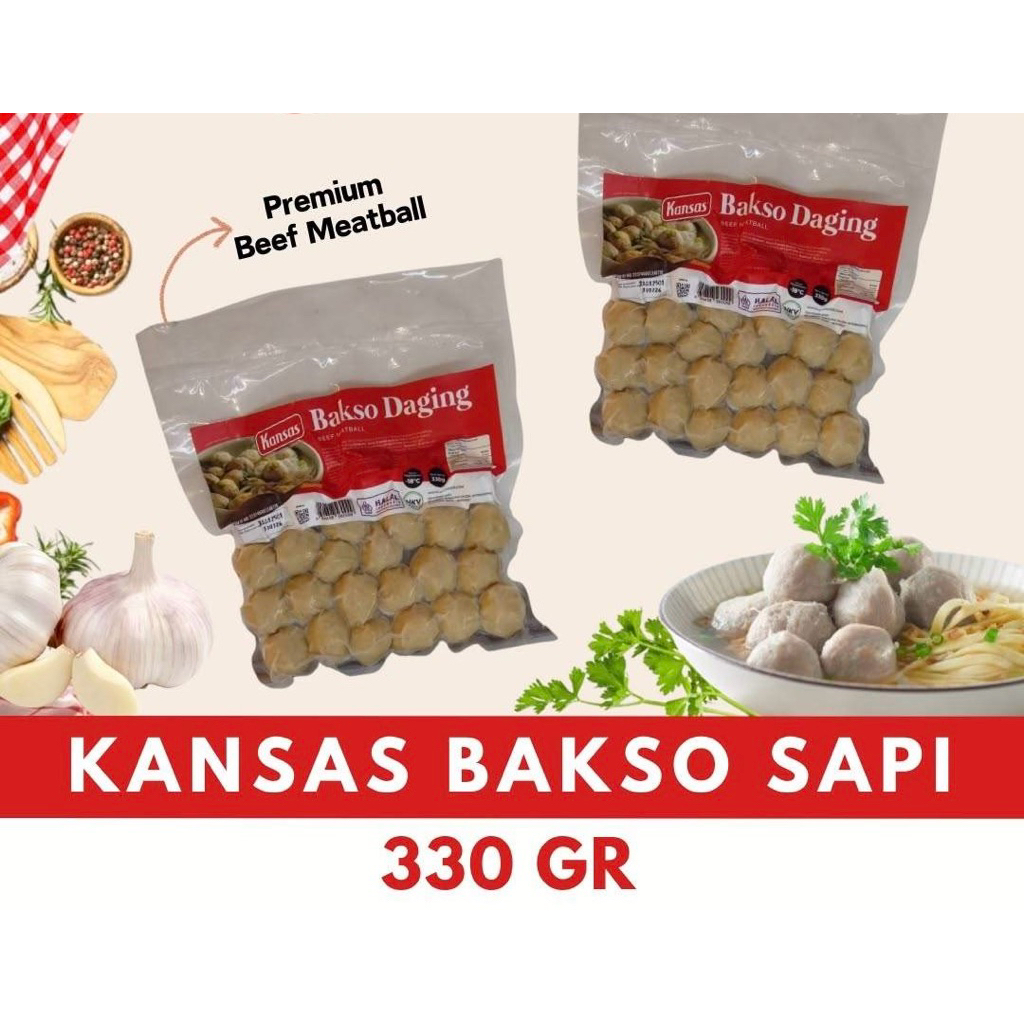 

Bakso Sapi Kansas 330 Gram / Beef Meatball Kansas