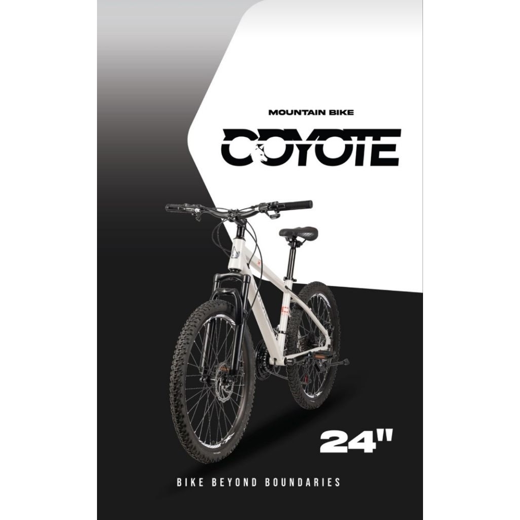 SEPEDA MTB COYOTE ELEMENT 24 hi-Ten Steel mtb XC Frame 3x7 Speed