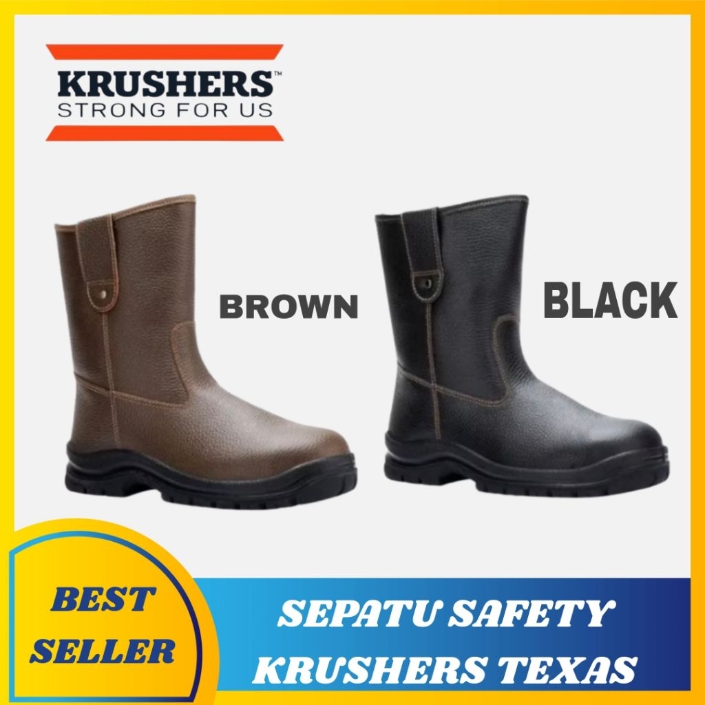 SEPATU SAFETY KRUSHERS TEXAS ORIGINAL - SAFETY SHOES KRUSHERS ORI