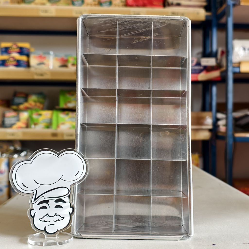 Loyang Brownies Sekat 20 x 10 Cm / Loyang Sekat Brownies 20Cm / Loyang Brownies Panjang Sekat 20Cm