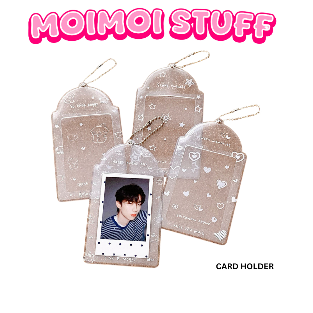 

MM - NAME TAG ID CARD LANYARD POTRAIT H781 POUCH WANITA TRANSPARAN CARD HOLDER GLITTER AESTHETIC