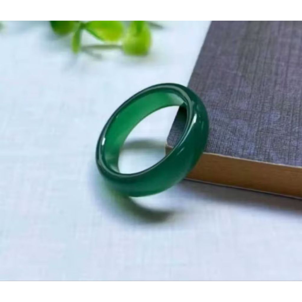 Cincin Giok Jade Ring - Cincin Batu Giok Asli Pria Wanita - Cincin Giok Pria Wanita