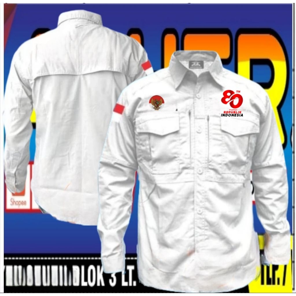 kemeja tactical dirgahayu kemeja Bordir dirgahayu RI baju bordir dirgahayu RI seragam bordir dirgaha