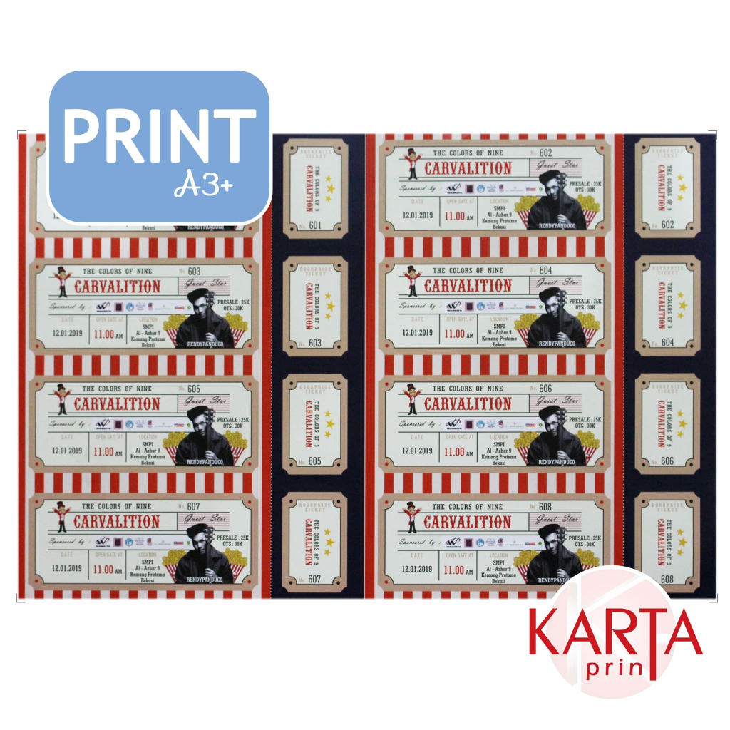 

Print/Cetak Art Paper 120/150g A3+ (No min.)