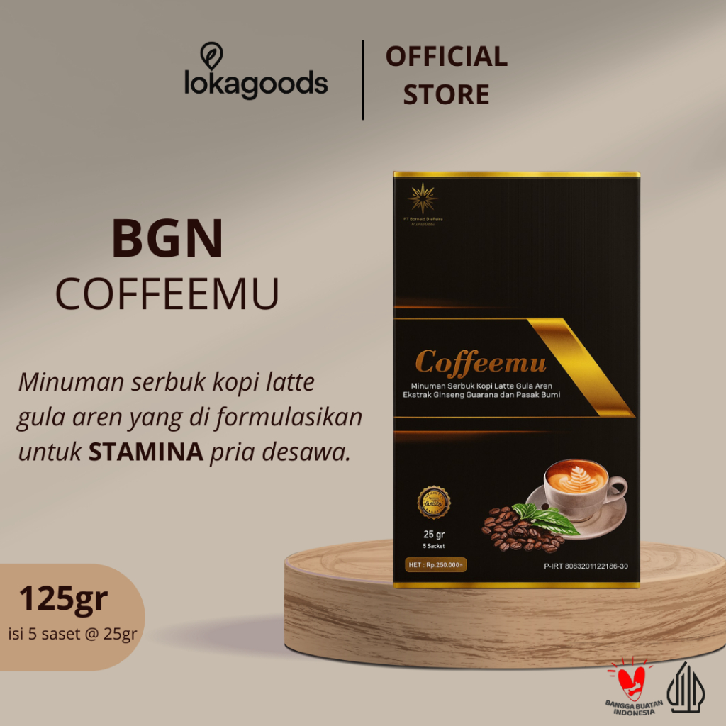 

BGN COFFEEMU - Minuman Instan Kopi Gula Aren Peningkat Kebugaran & Daya Tahan Tubuh Stamina pria