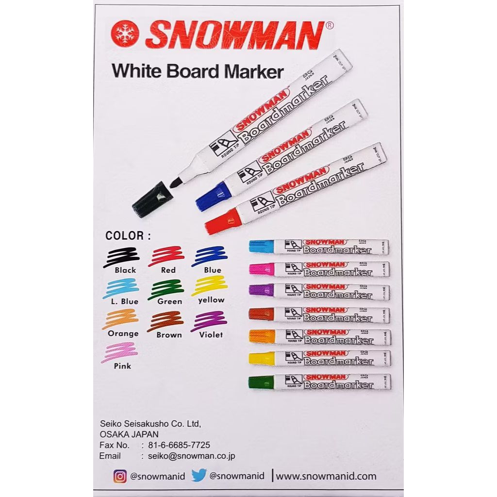 

spidol papan tulis snowman