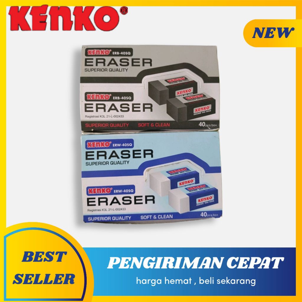 

Penghapus Pensil Kenko Kecil ERW-40SQ isi 40 pcs