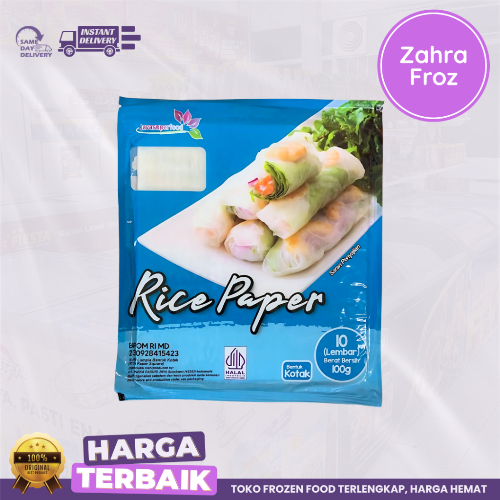 

RICE PAPER BENTUK KOTAK JAVASUPERFOOD ISI 10 LEMBAR